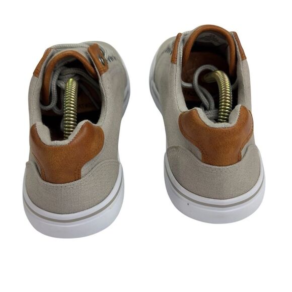 Men's Khaki  Casual Canvas Sneakers - Picture 5 of 6